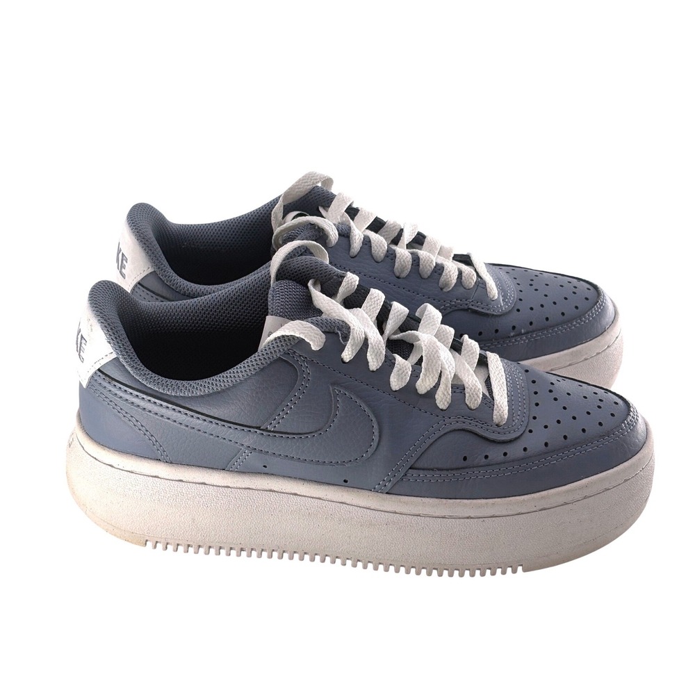 Nike Sneakers Platform Court Vision Ashen Slate Blue Women Size 8